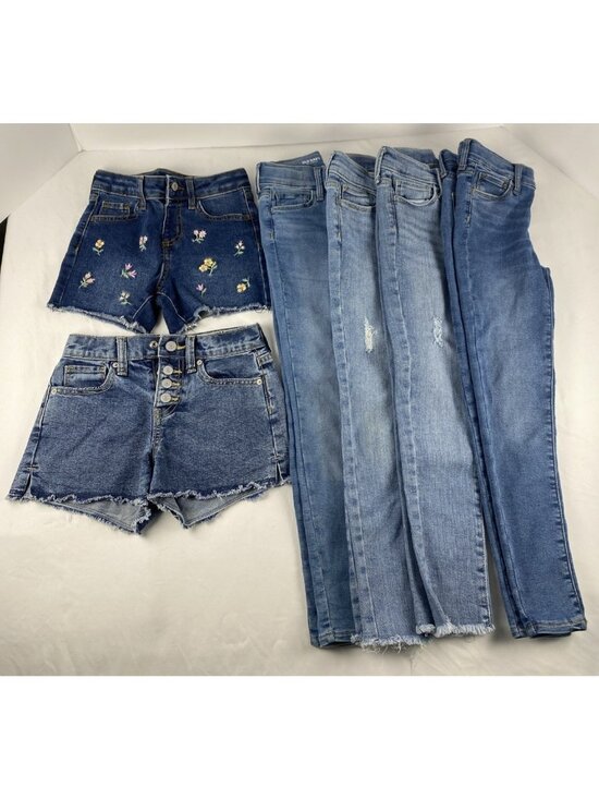 Old Navy and Jumping Beans Other - Bundle of 6 Girls Blue Denim Jeans & Shorts SIZE 7 Old Navy & Jumping Beans